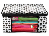 Kuber Industries Saree Covers With Zip|Saree Covers For Storage|Saree Packing Covers For Wedding|Pack of 3 (Black & White)